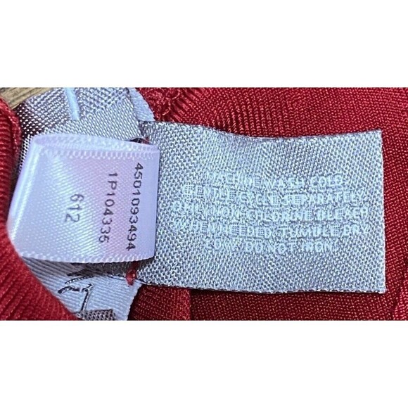 Chicos Travelers Top Womens Size 2 US Large 12 Tunic Red Wrinkle Free Side Tie - Picture 4 of 9